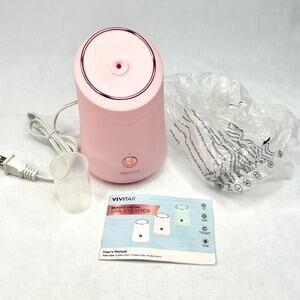 New Vivitar Beauty Facial Spa Steamer Pink